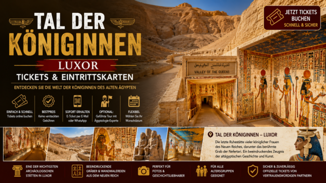 Tal der Königinnen Luxor – Tickets & Eintrittskarten Tal der Königinnen Luxor - Tickets & Eintrittskarten