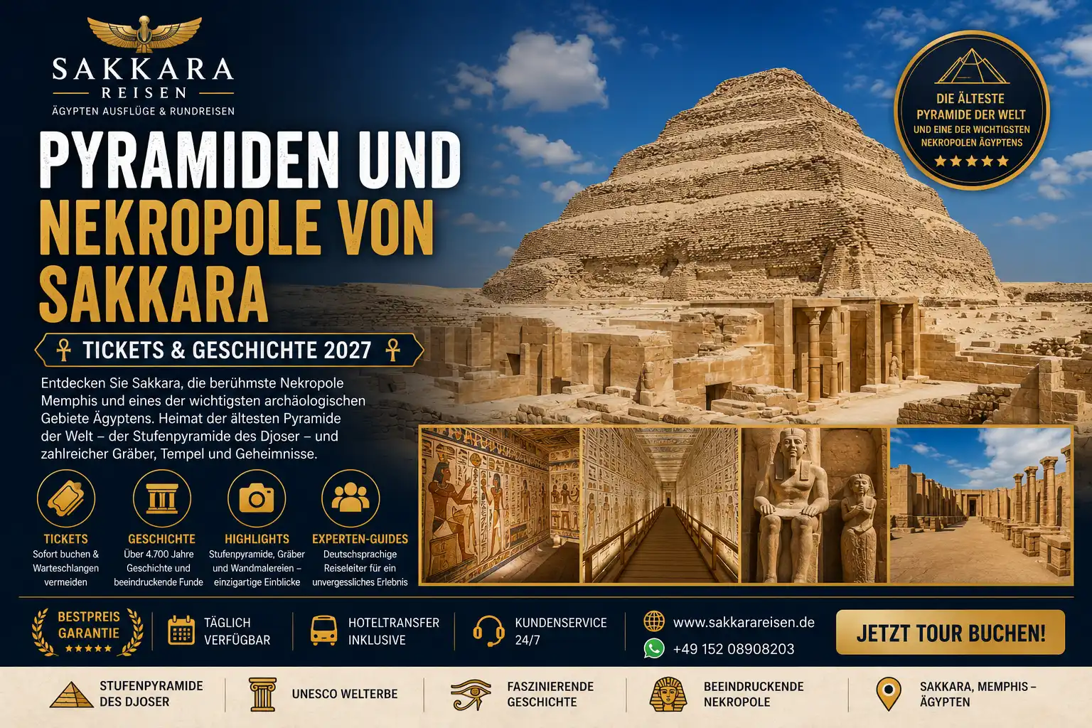 Pyramiden und Nekropole von Sakkara