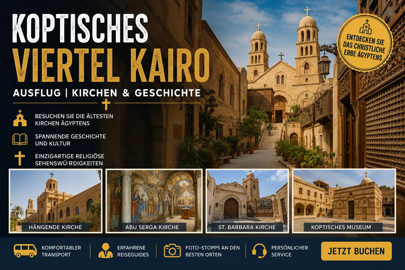 Koptisches Viertel Kairo Ausflug | Kirchen & Geschichte