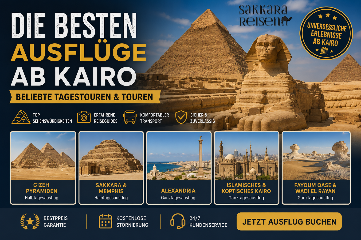 Die besten Ausflüge ab Kairo | Beliebte Tagestouren & Touren