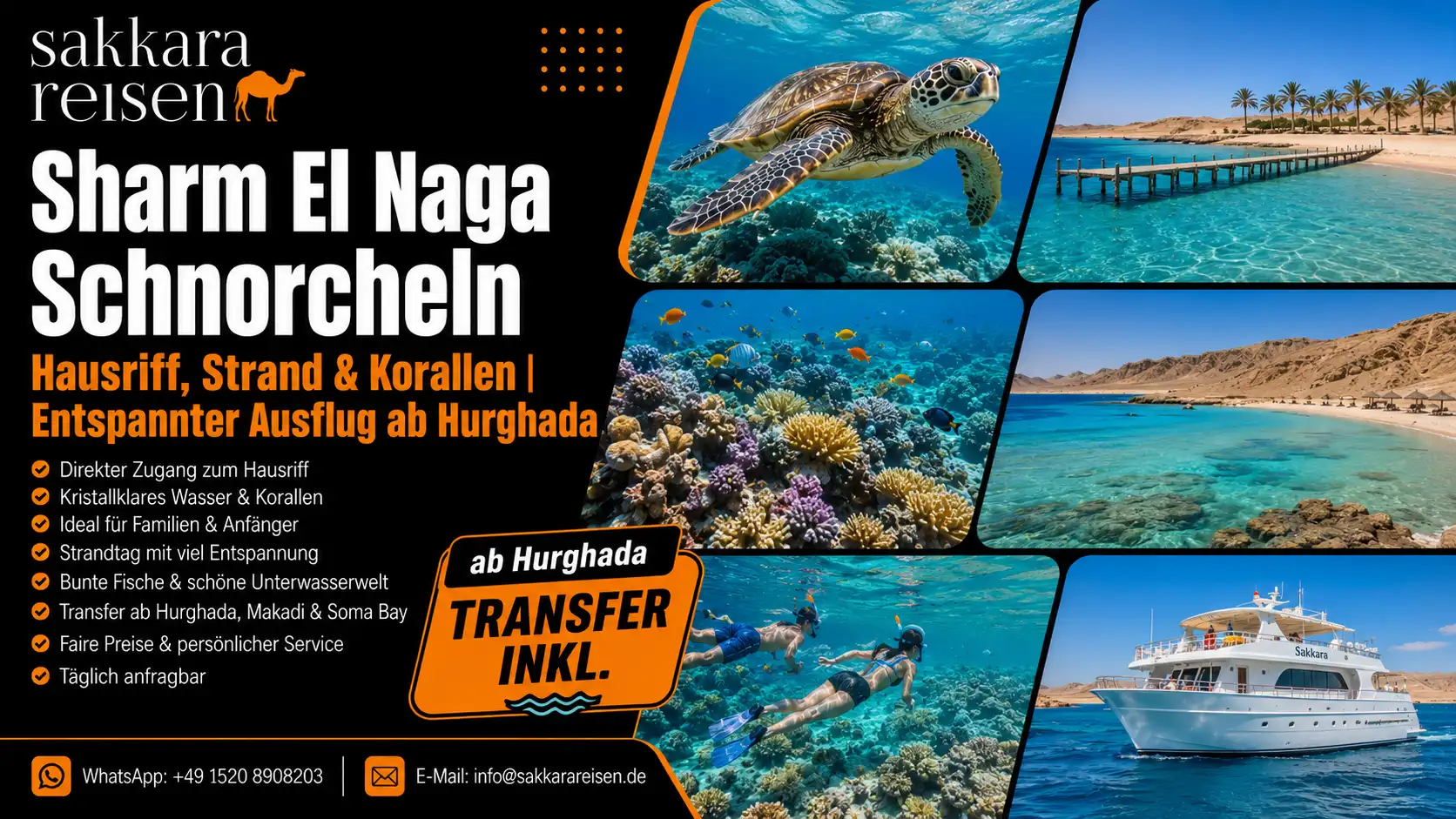Sharm El Naga Schnorcheln 2027 | Riff, Strand & Erfahrungen