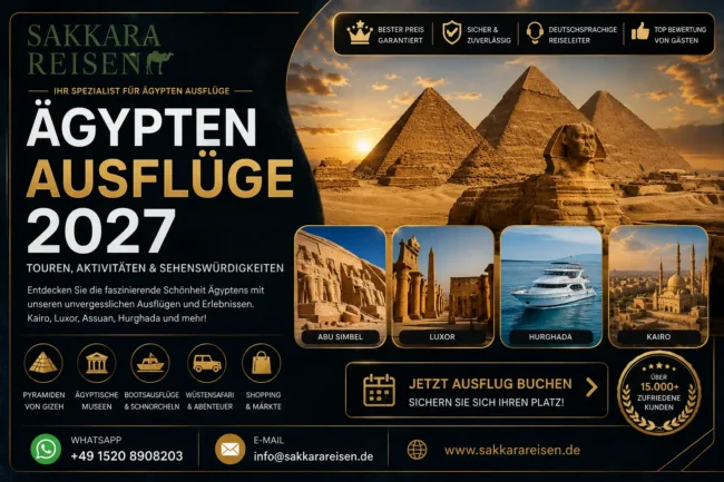 Ägypten Ausflüge 2027 | Touren, Aktivitäten & Sehenswürdigkeiten