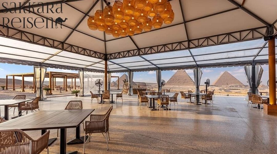 Lunch with panoramic views of the Giza Pyramids