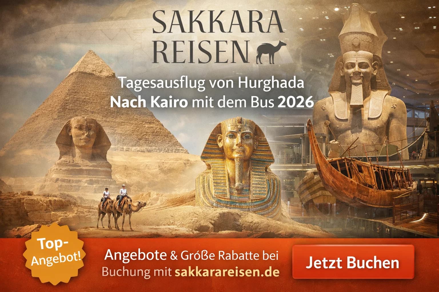 Tagesausflug von Hurghada Nach Kairo mit dem Bus 2026