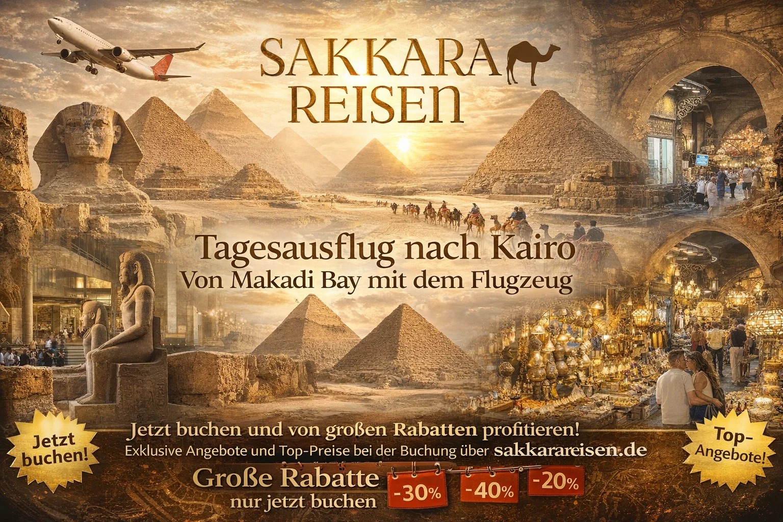 Tagesausflug nach Kairo Von Makadi Bay mit dem Flugzeug 2026