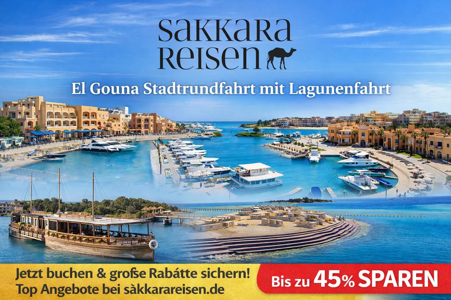 El Gouna Stadtrundfahrt mit Lagunenfahrt