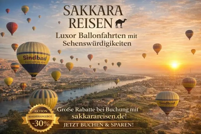 Luxor Ballonfahrten mit Sehenswürdigkeiten