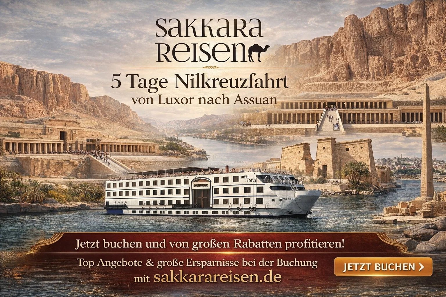5 Tage Nilkreuzfahrt von Luxor nach Assuan