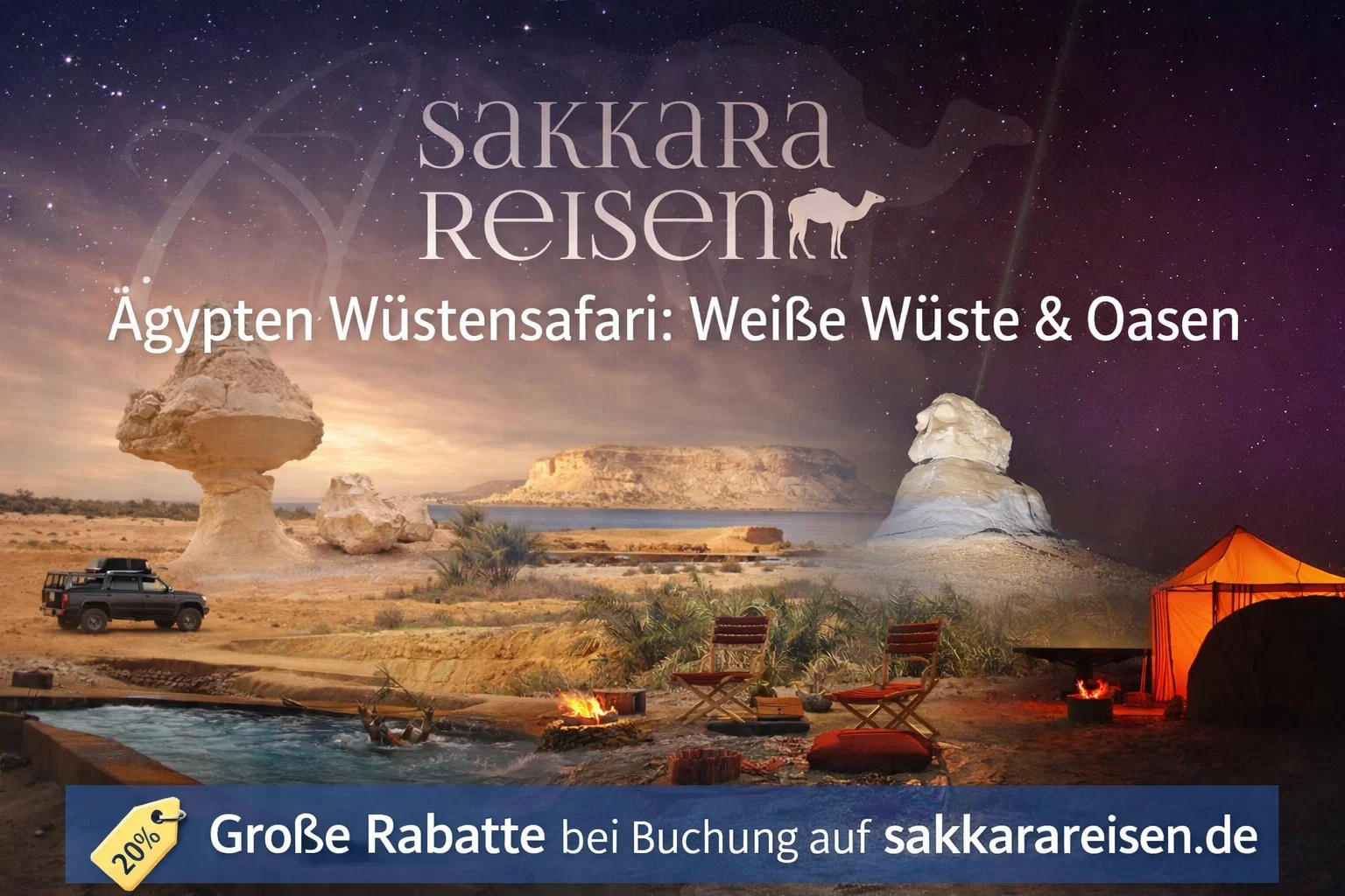 Ägypten Wüstensafari: Weiße Wüste & Oasen