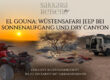 El Gouna : Wüstensafari Jeep bei Sonnenaufgang und Dry Canyon