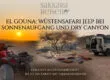 El Gouna : Wüstensafari Jeep bei Sonnenaufgang und Dry Canyon