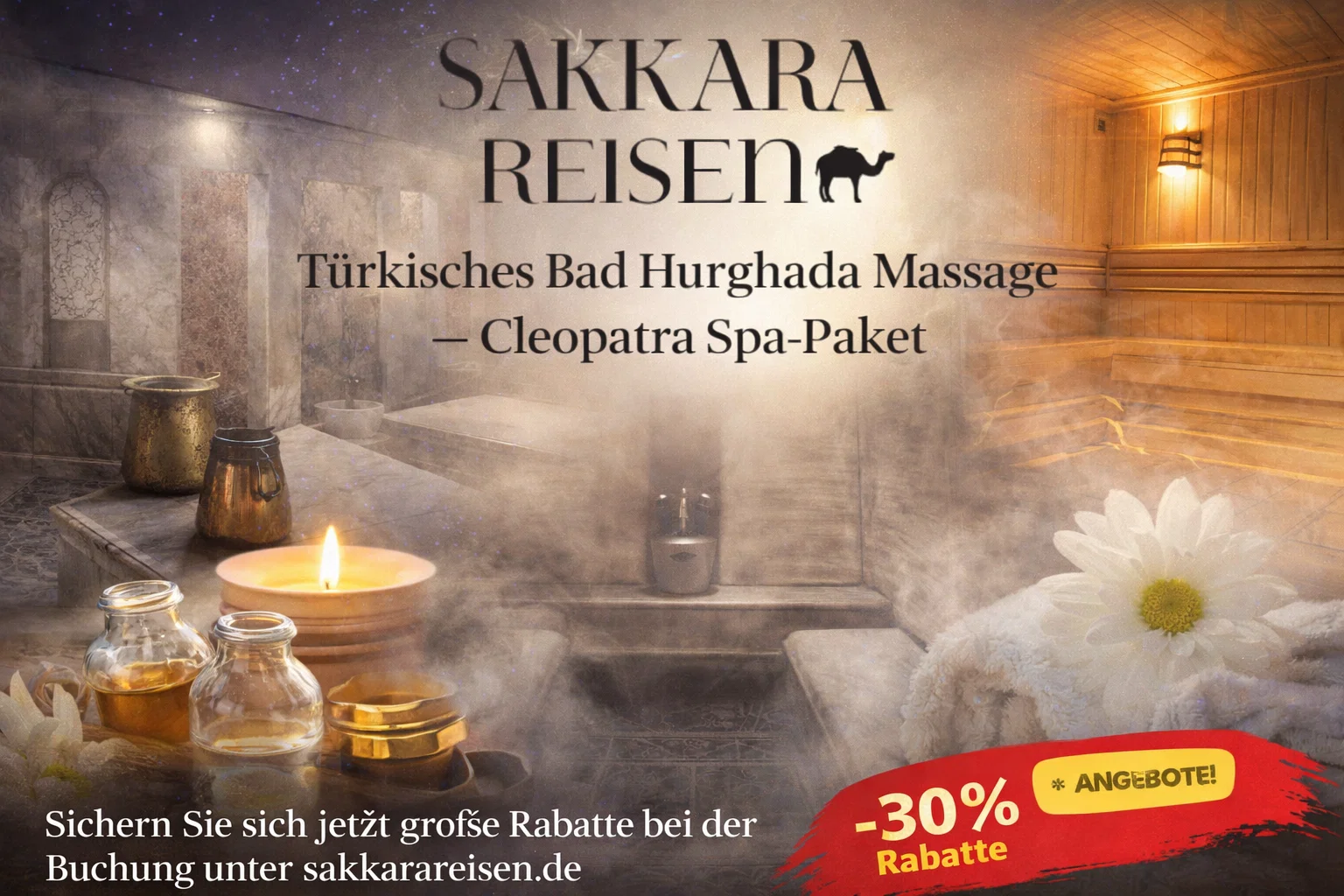Türkisches Bad Hurghada Massage – Cleopatra Spa-Paket