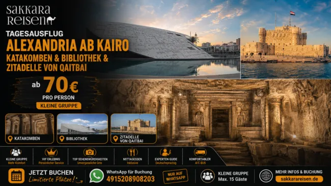 Tagesausflug Alexandria ab Kairo Katakomben & Bibliothek & Zitadelle von Qaitbai