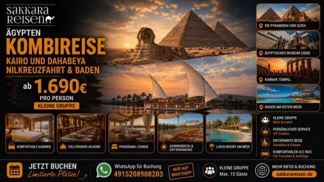 Ägypten Kombireise Kairo und Dahabeya Nilkreuzfahrt & Baden