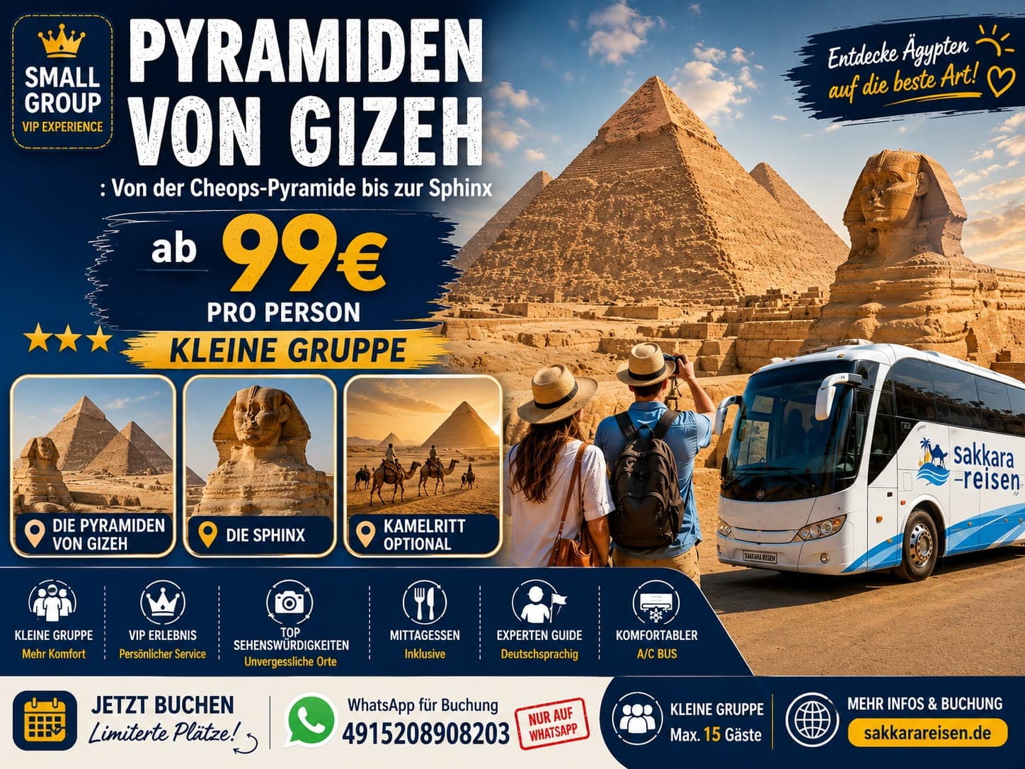 Pyramiden von Gizeh : Von der Cheops-Pyramide bis zur Sphinx