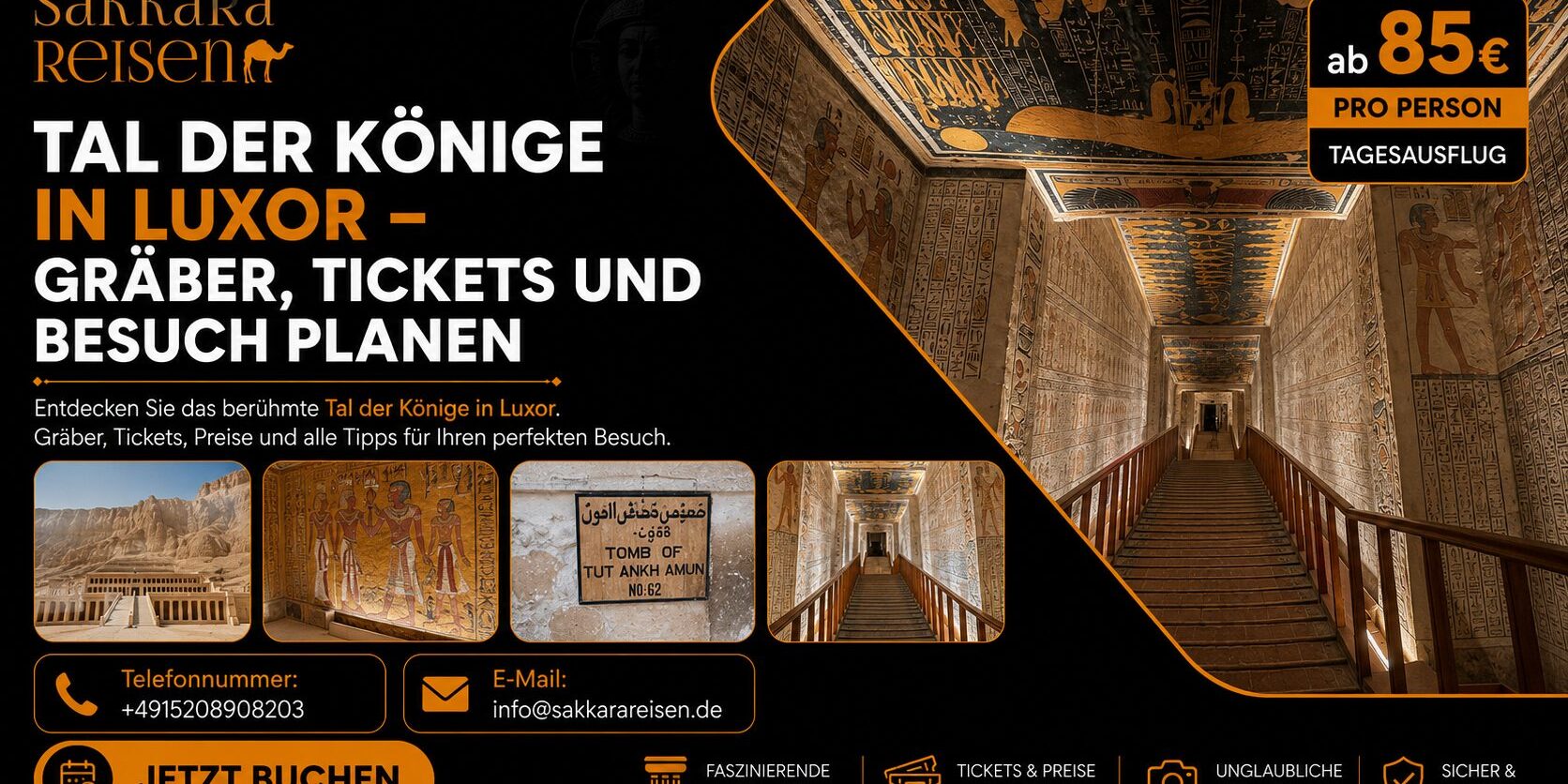 Tal der Könige in Luxor – Gräber, Tickets und Besuch planen Tal der Könige in Luxor – Gräber, Tickets und Besuch planen