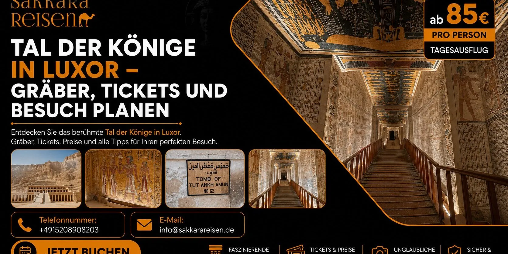 Tal der Könige in Luxor – Gräber, Tickets und Besuch planen Tal der Könige in Luxor – Gräber, Tickets und Besuch planen