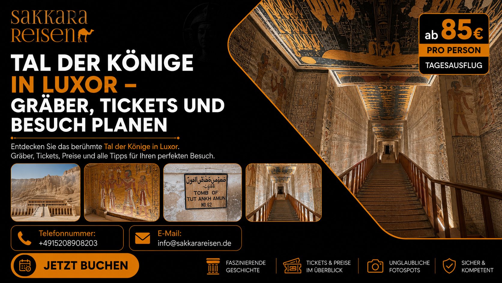 Tal der Könige in Luxor – Gräber, Tickets und Besuch planen