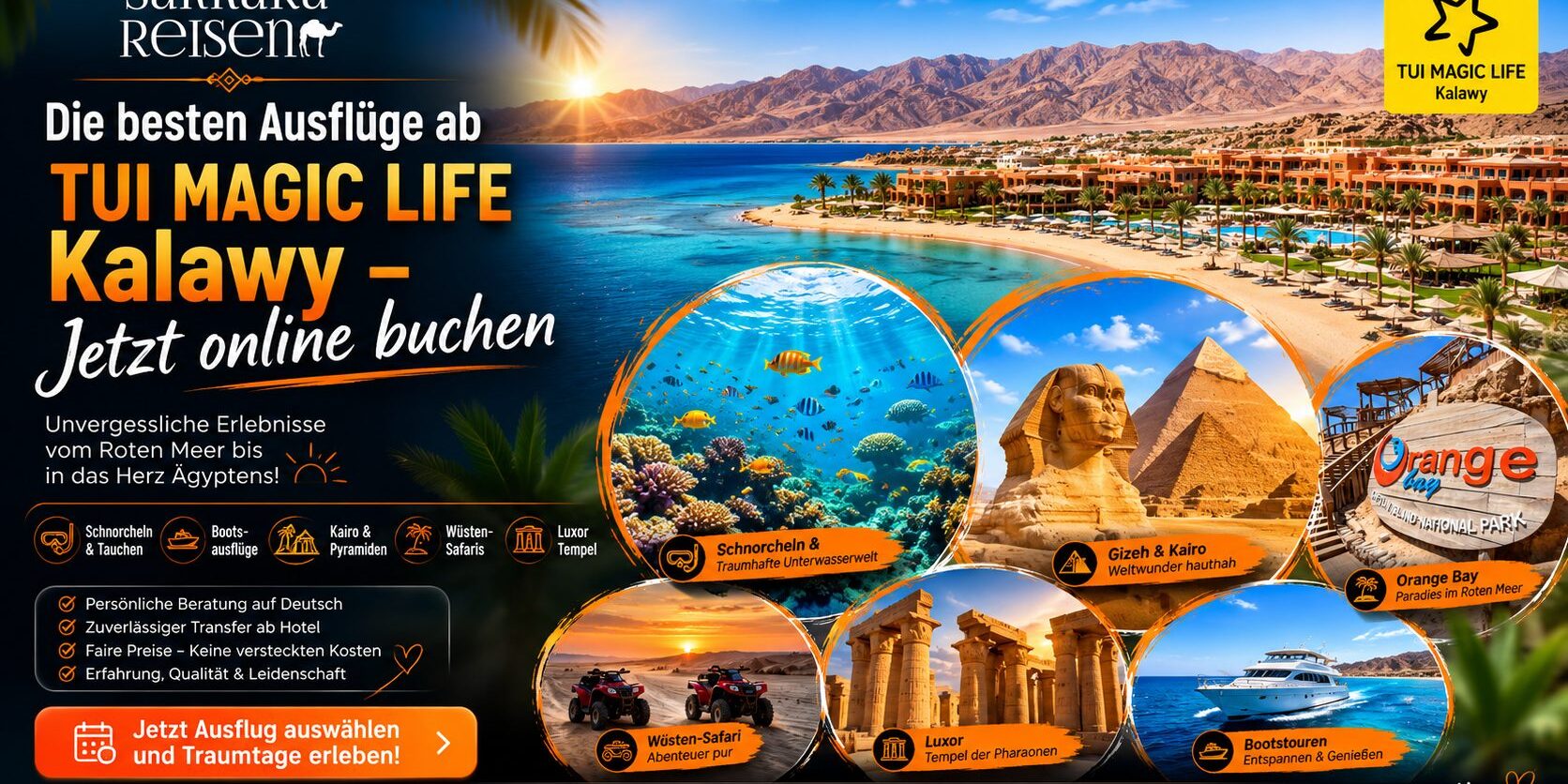 Die besten Ausflüge ab TUI MAGIC LIFE Kalawy – Jetzt online buchen Die besten Ausflüge ab TUI MAGIC LIFE Kalawy – Jetzt online buchen
