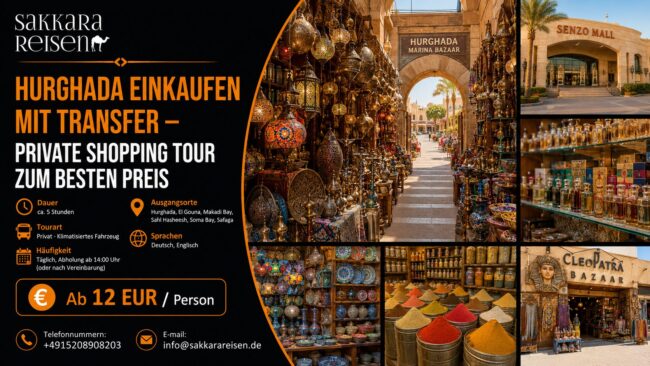 Hurghada einkaufen mit Transfer – Private Shopping Tour zum besten Preis