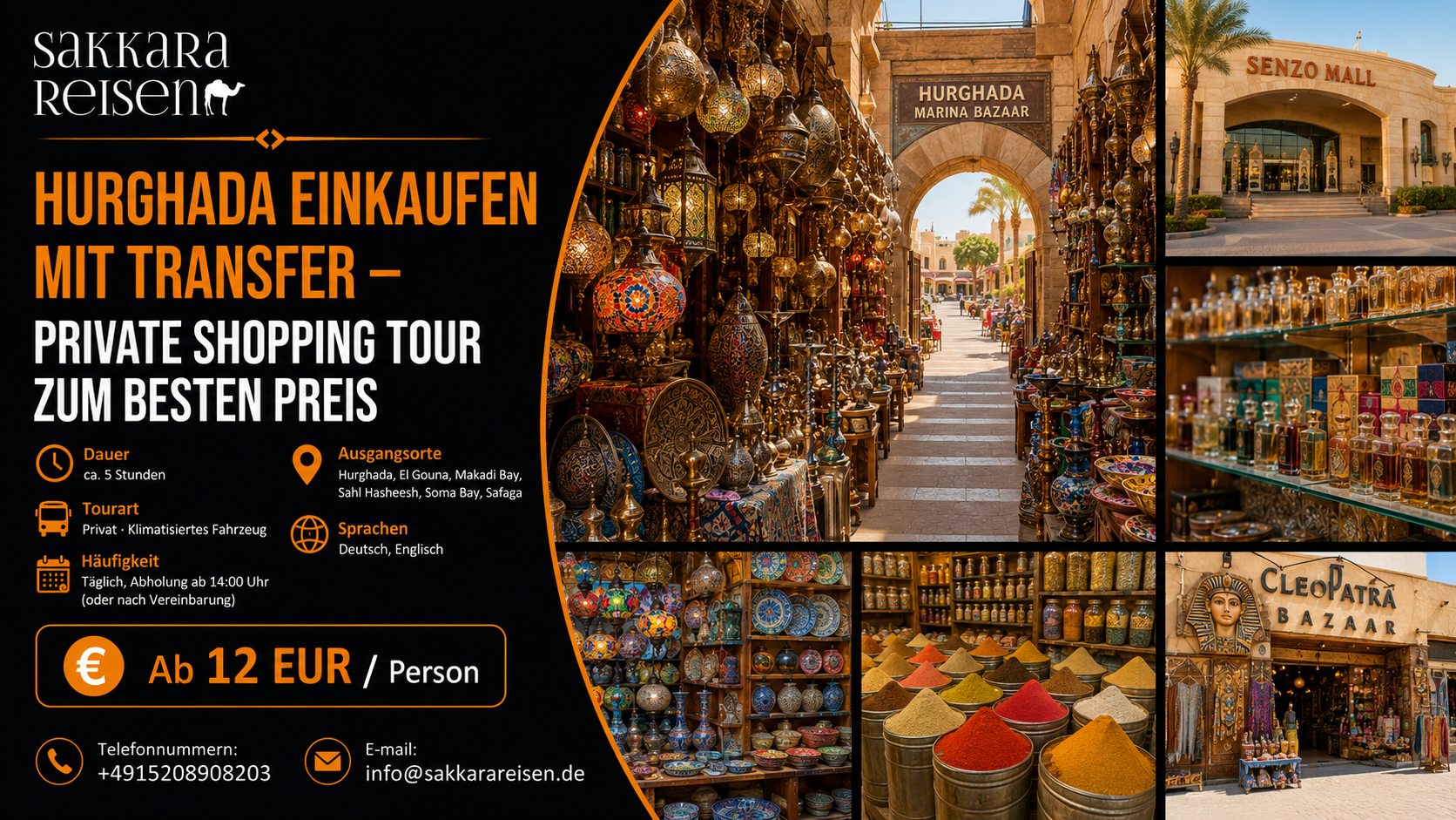Hurghada einkaufen mit Transfer – Private Shopping Tour zum besten Preis