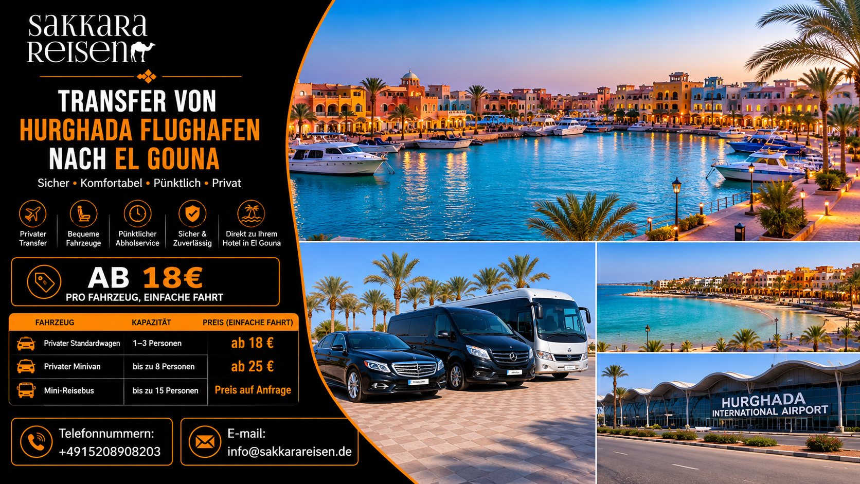 Transfer von Hurghada Flughafen Nach El Gouna