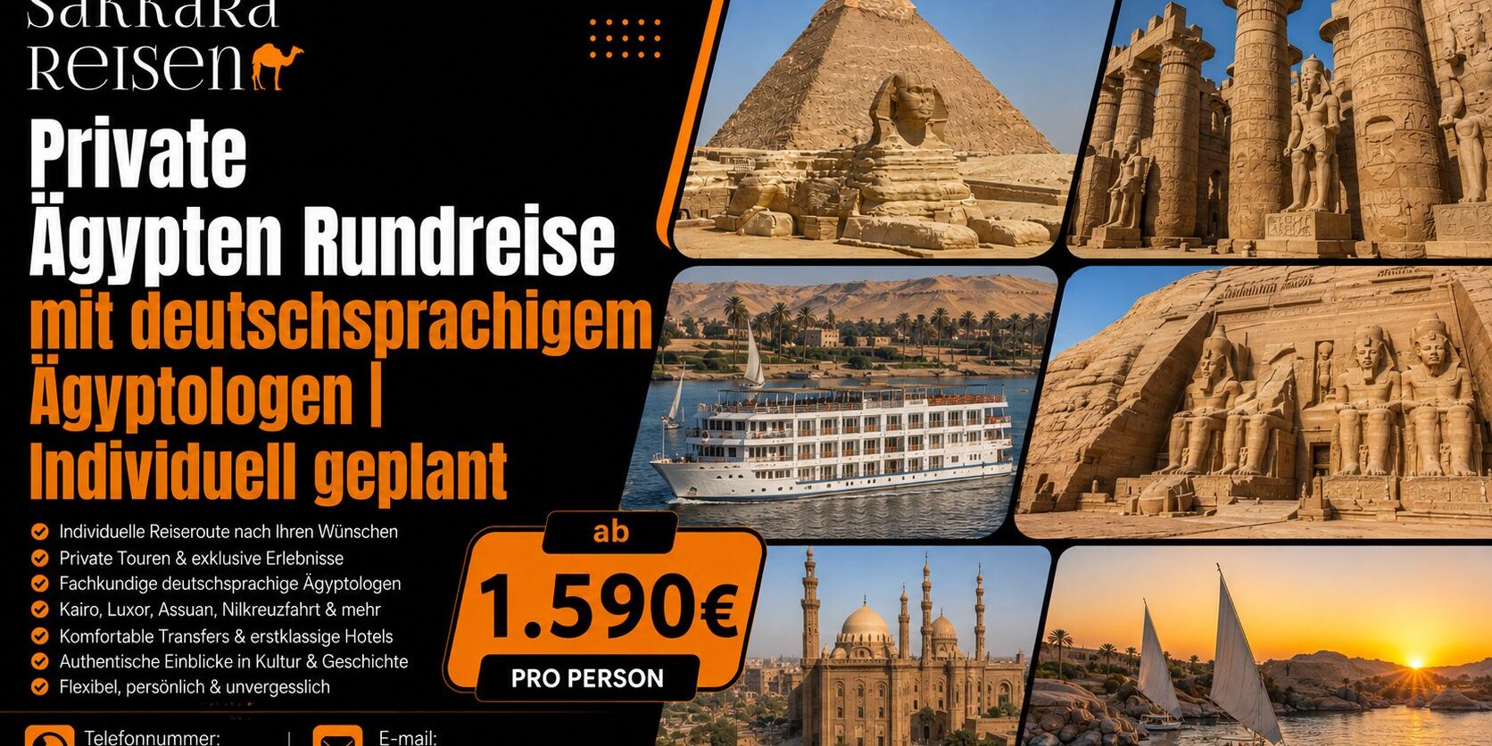 Private Ägypten Rundreise mit deutschsprachigem Ägyptologen | Individuell geplant
