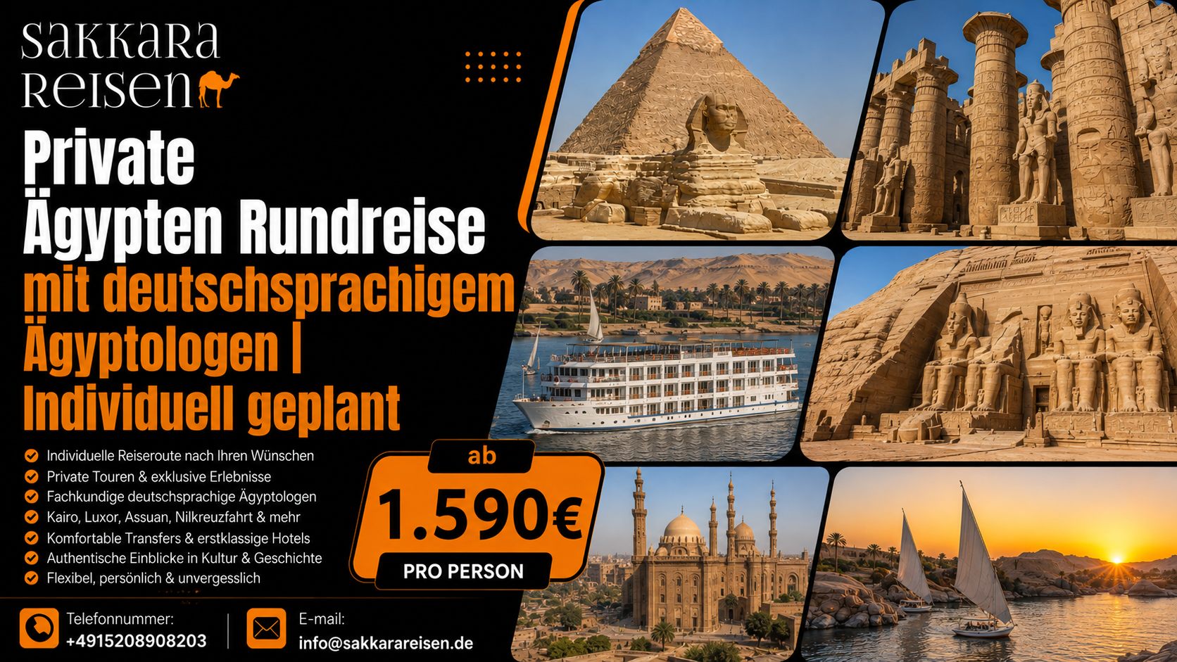 Private Ägypten Rundreise mit deutschsprachigem Ägyptologen | Individuell geplant
