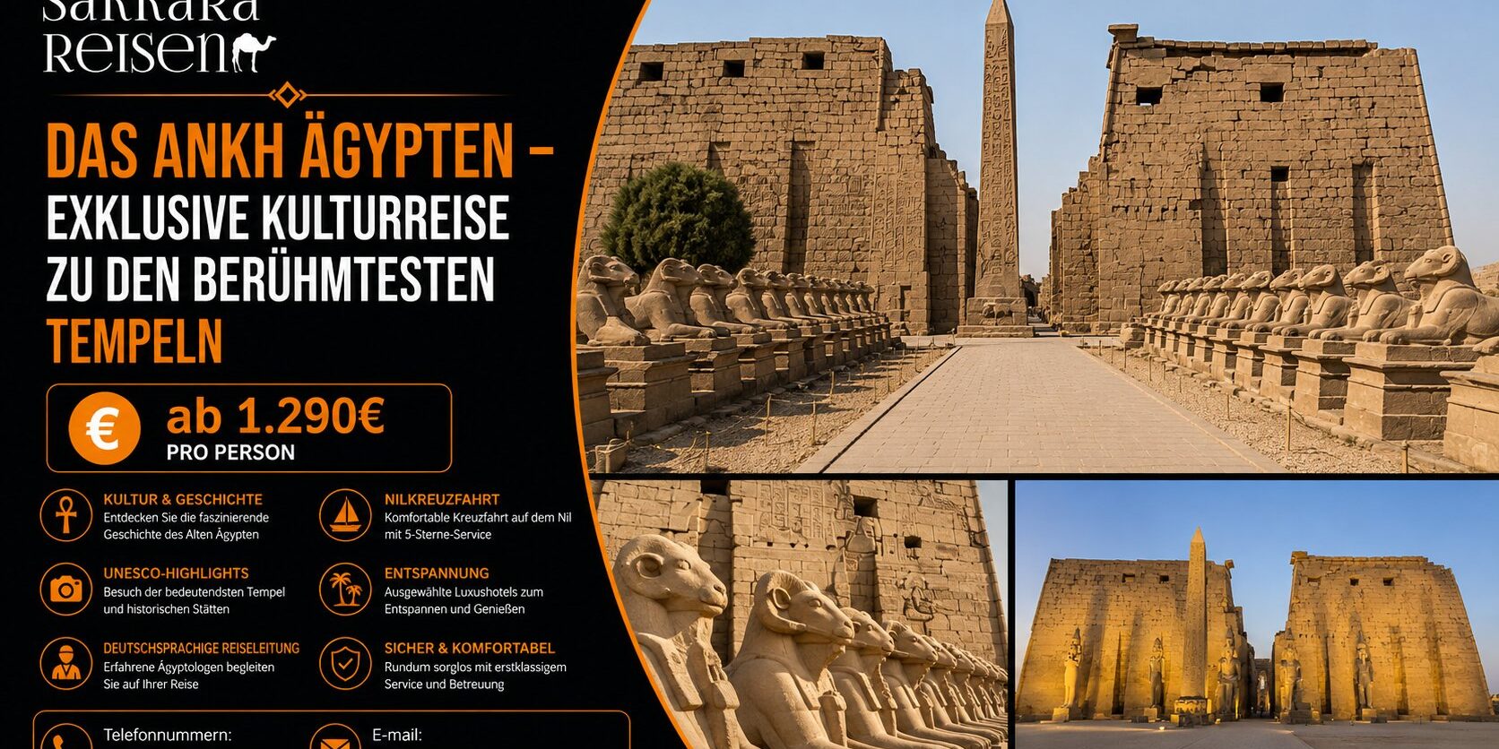 Das Ankh Ägypten – Exklusive Kulturreise zu den berühmtesten Tempeln