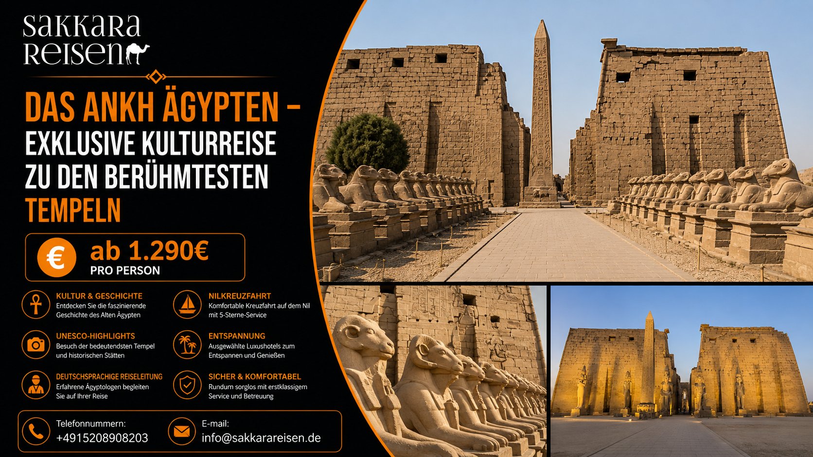 Das Ankh Ägypten – Exklusive Kulturreise zu den berühmtesten Tempeln