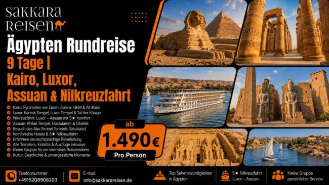 Ägypten Rundreise 9 Tage | Kairo, Luxor, Assuan & Nilkreuzfahrt