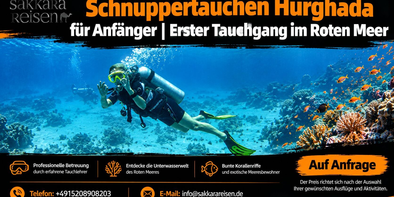 Schnuppertauchen Hurghada für Anfänger | Erster Tauchgang im Roten Meer Schnuppertauchen Hurghada für Anfänger | Erster Tauchgang im Roten Meer