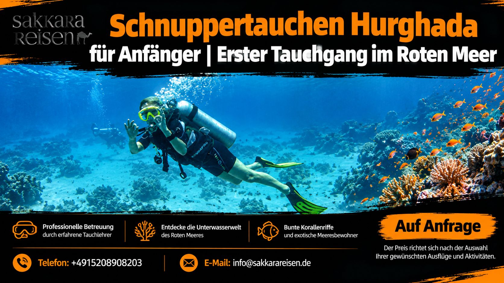 Schnuppertauchen Hurghada für Anfänger | Erster Tauchgang im Roten Meer