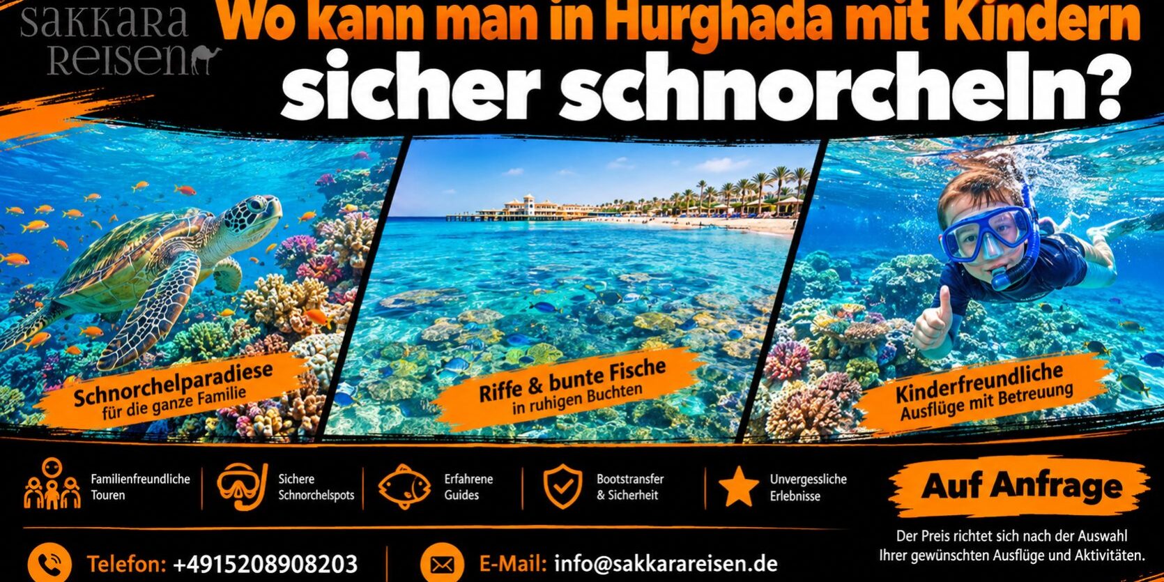 Wo kann man in Hurghada mit Kindern sicher schnorcheln?