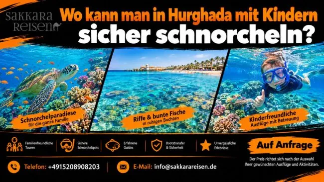 Wo kann man in Hurghada mit Kindern sicher schnorcheln?