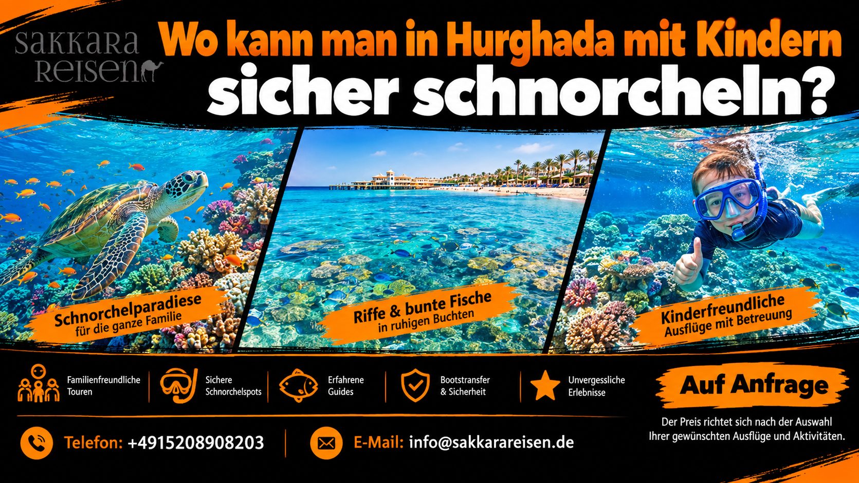 Wo kann man in Hurghada mit Kindern sicher schnorcheln?