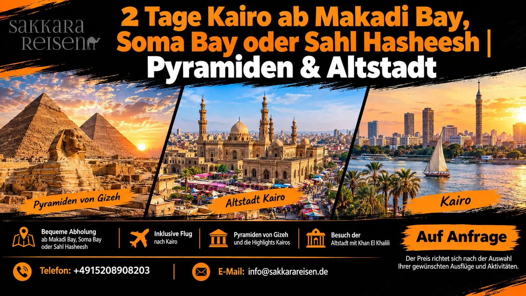 2 Tage Kairo ab Makadi Bay, Soma Bay oder Sahl Hasheesh | Pyramiden & Altstadt