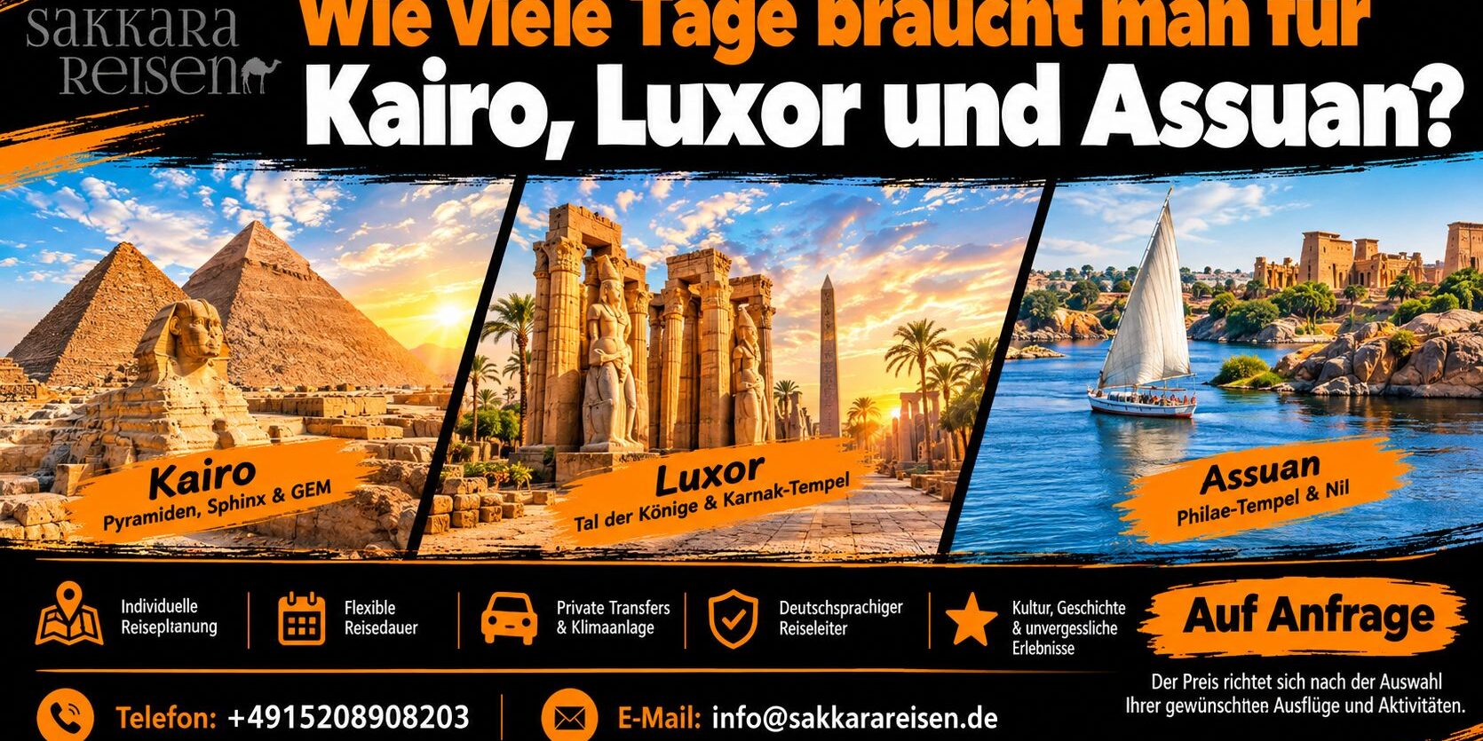 Wie viele Tage braucht man für Kairo, Luxor und Assuan? Wie viele Tage braucht man für Kairo, Luxor und Assuan?
