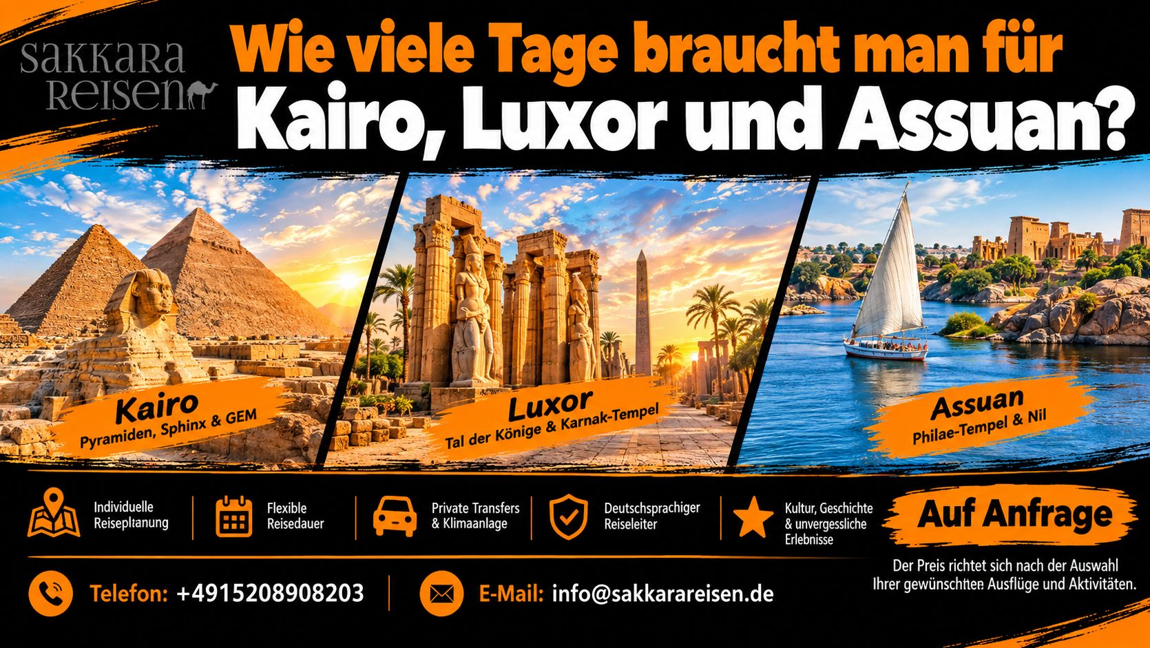 Wie viele Tage braucht man für Kairo, Luxor und Assuan?