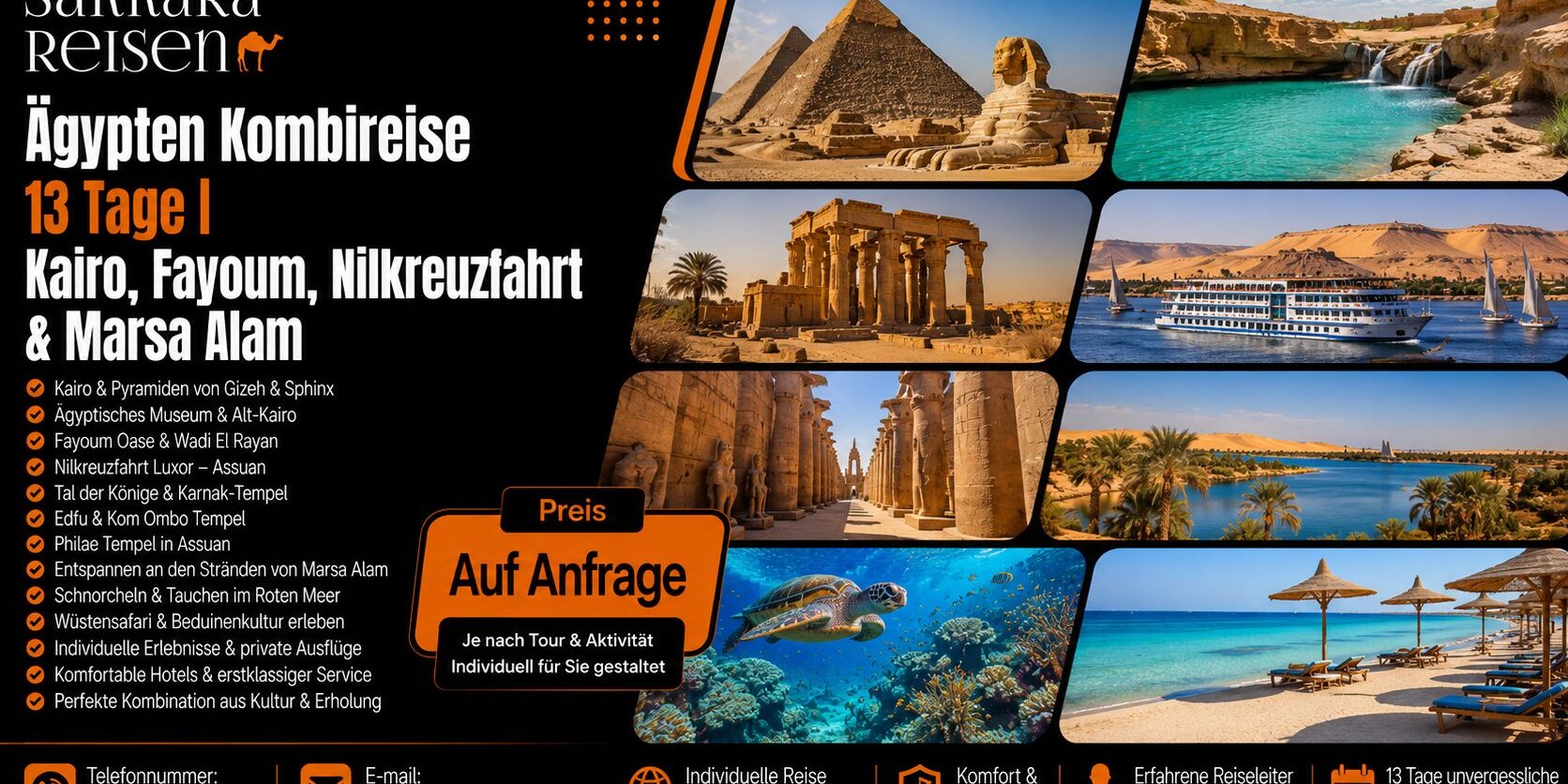 Ägypten Kombireise 13 Tage | Kairo, Fayoum, Nilkreuzfahrt & Marsa Alam