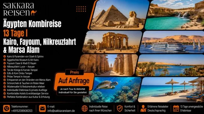Ägypten Kombireise 13 Tage | Kairo, Fayoum, Nilkreuzfahrt & Marsa Alam