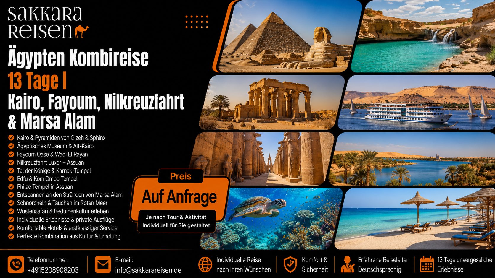 Ägypten Kombireise 13 Tage | Kairo, Fayoum, Nilkreuzfahrt & Marsa Alam